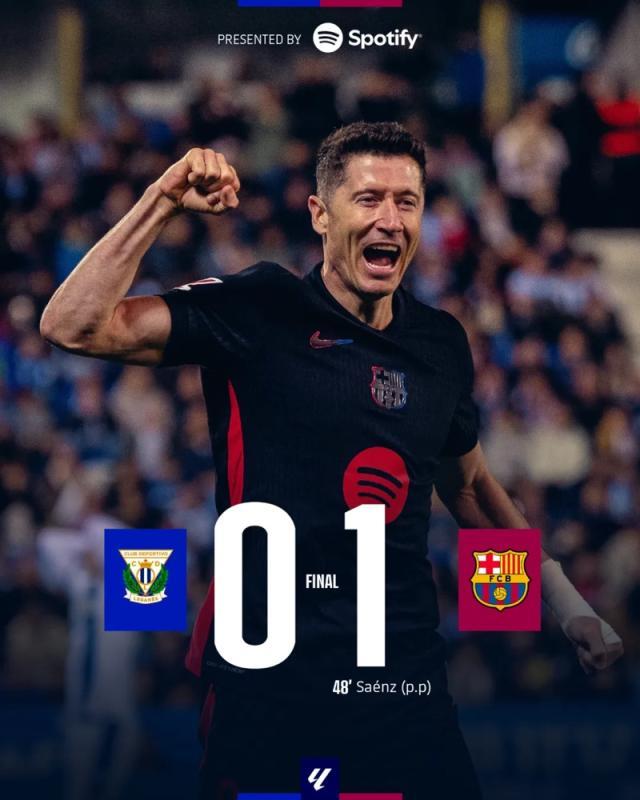 华体会体育-【西甲】拉菲尼亚造乌龙，巴萨1比0客胜莱加内斯